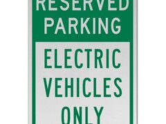 Reserved Electric Vehicles Only Sign